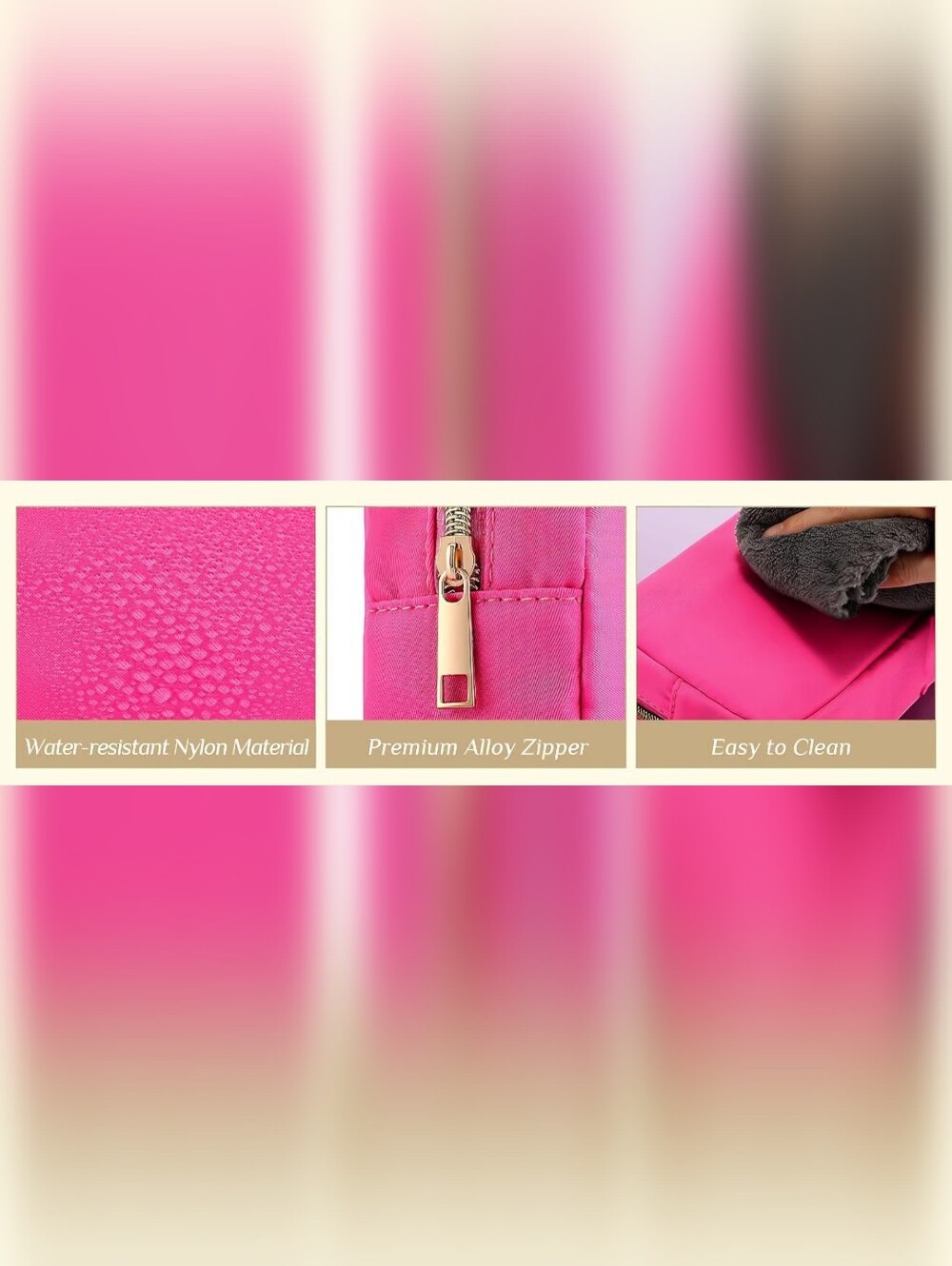 "The Real Housewives Of Poshmark" Nylon Cosmetic Pouch w/ HOLOGRAPHIC Font - Picture 13 of 13